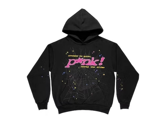 Sp5der P*NK Hoodie "Black"